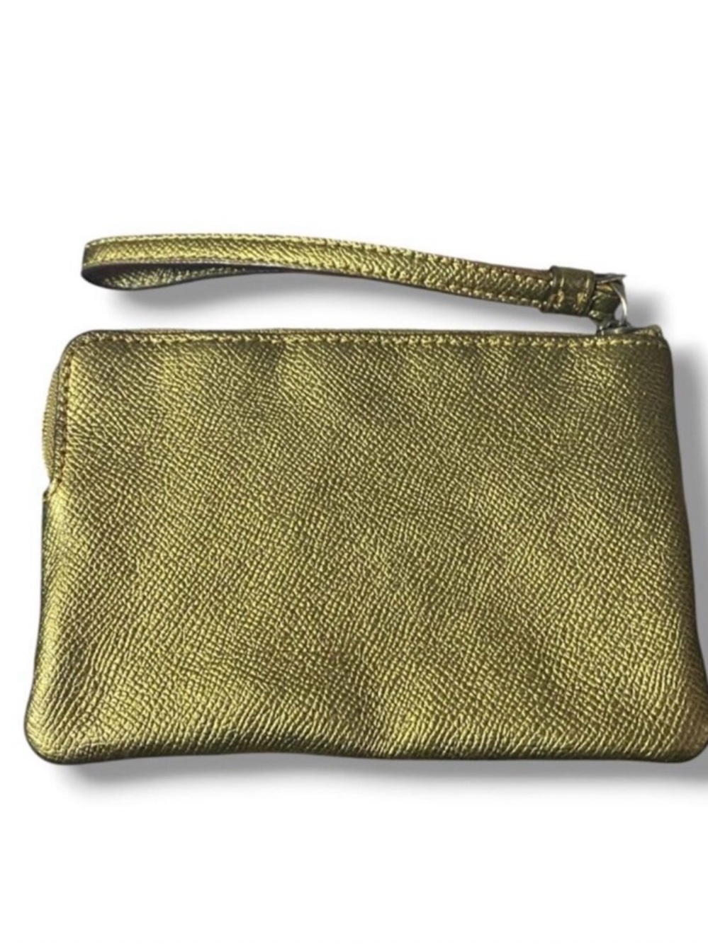 Coach Metallic Gold Tone Wristlet! Vintage! No longer made STYLES. HTF💎 - Picture 3 of 4